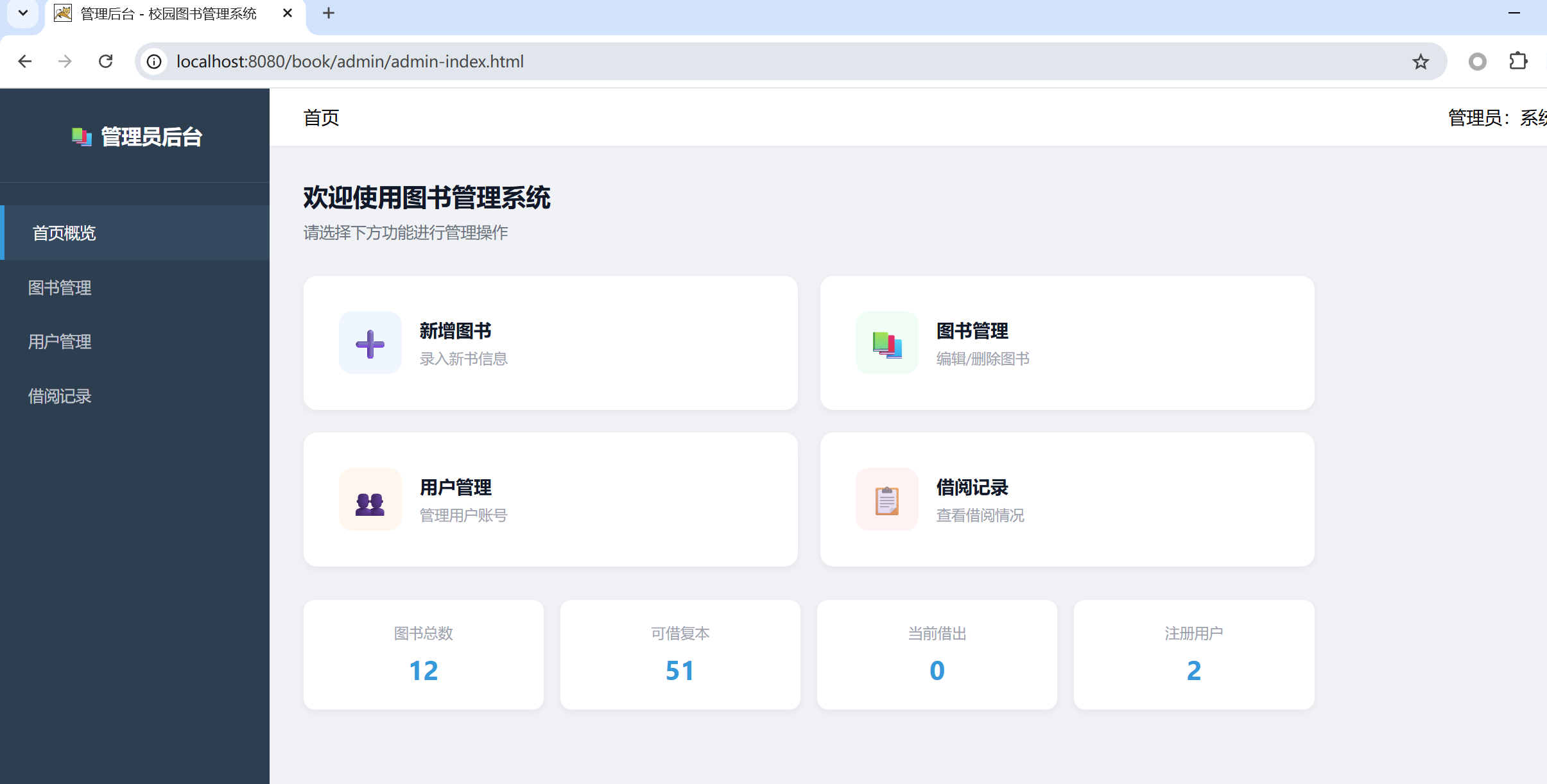 管理员首页